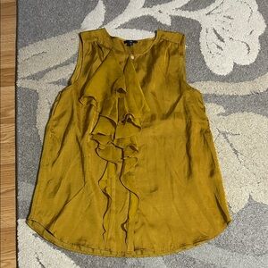 GAP Mustard Ruffle Blouse